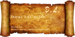 Durai László névjegykártya