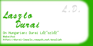 laszlo durai business card